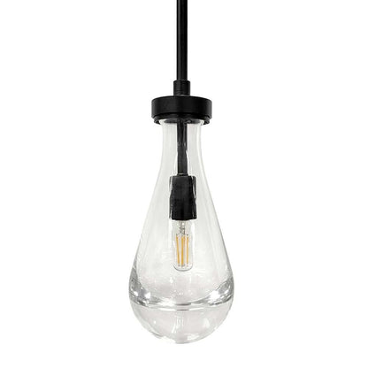 Hudson & Canal - Twyla 5in Wide Pendant with Glass Shade in Blackened Bronze/Clear - PD1829 veiw 4