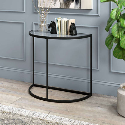 Hudson & Canal - Verlaine 32in Wide Demilune Console Table in Blackened Bronze - AT1889 veiw 2