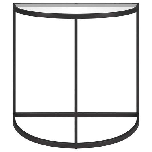 Hudson & Canal - Verlaine 32in Wide Demilune Console Table in Blackened Bronze - AT1889 veiw 3