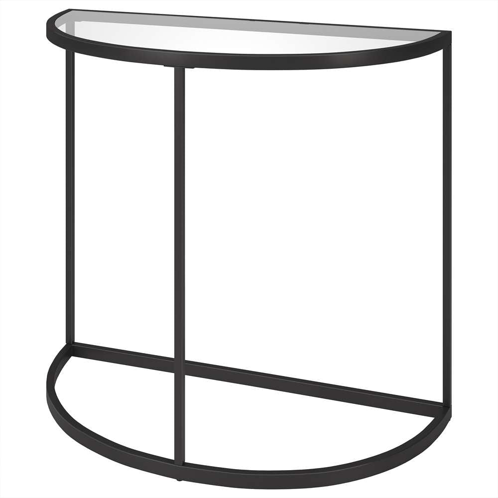 Hudson & Canal - Verlaine 32in Wide Demilune Console Table in Blackened Bronze - AT1889 veiw 4
