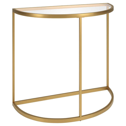 Hudson & Canal - Verlaine 32in Wide Demilune Console Table in Gold - AT1890 veiw 1