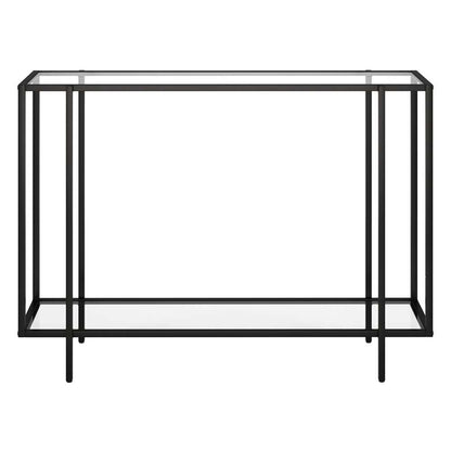 Hudson & Canal - Vireo 42in Wide Rectangular Console Table with Glass Shelf in Blackened Bronze - AT1750 veiw 3