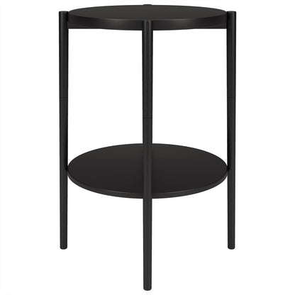 Hudson & Canal - Wayne 18 Wide Round Side Table with Metal Shelf in Blackened Bronze - ST1848 veiw 2