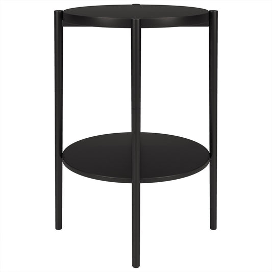 Hudson & Canal - Wayne 18 Wide Round Side Table with Metal Shelf in Blackened Bronze - ST1848 veiw 2