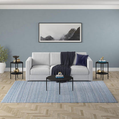 Hudson & Canal - Wayne 18 Wide Round Side Table with Metal Shelf in Blackened Bronze - ST1848 veiw 5