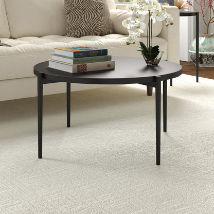 Hudson & Canal - Wayne Round Coffee Table in Blackened Bronze - CT1819