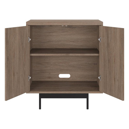 Hudson & Canal - Whitman 28in Wide Rectangular Accent Cabinet in Antiqued Gray Oak - AC2204 veiw 4