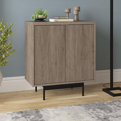 Hudson & Canal - Whitman 28in Wide Rectangular Accent Cabinet in Antiqued Gray Oak - AC2204 veiw 6