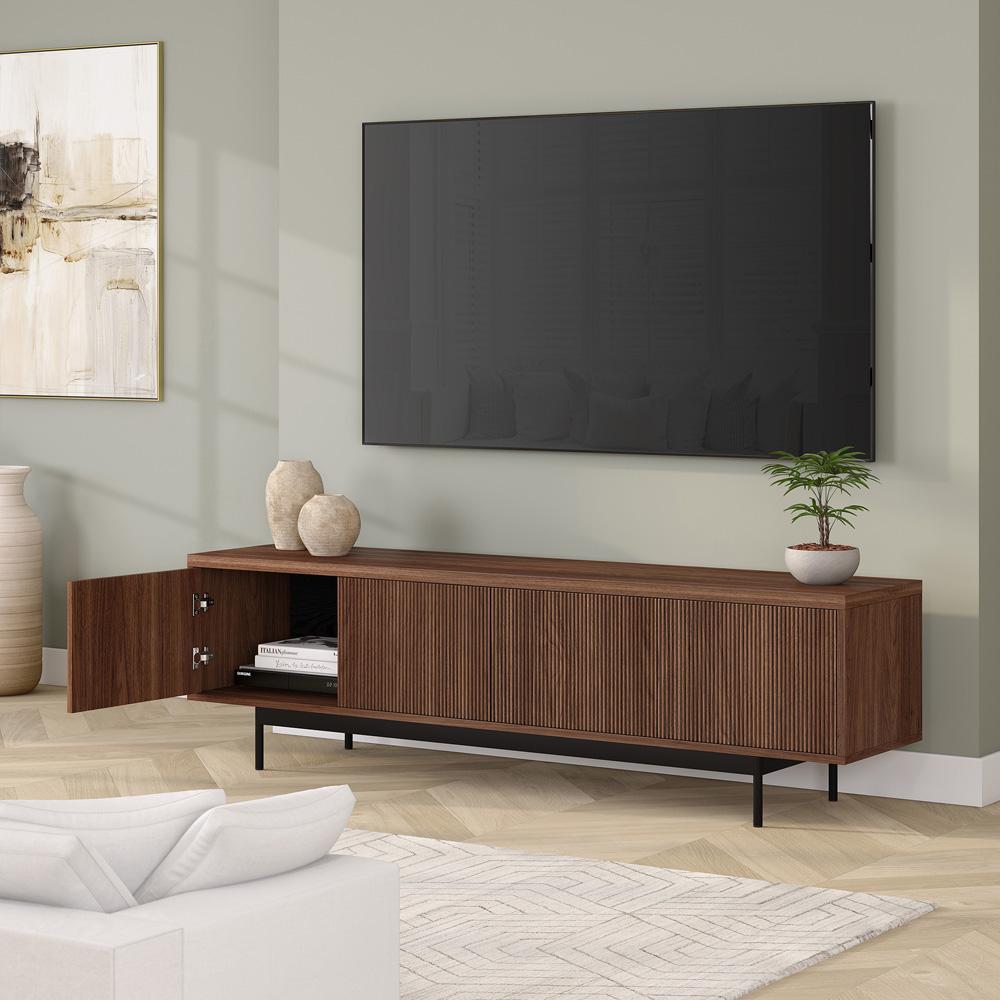 Hudson & Canal - Whitman Rectangular TV Stand for TVs up to 75in in Satin Walnut - TV2282 veiw 7