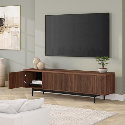 Hudson & Canal - Whitman Rectangular TV Stand for TVs up to 75in in Satin Walnut - TV2282 veiw 7