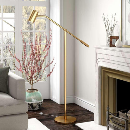 Hudson & Canal - Willis Pharmacy Floor Lamp with Metal Shade in Brass/Brass - FL0885 veiw 2