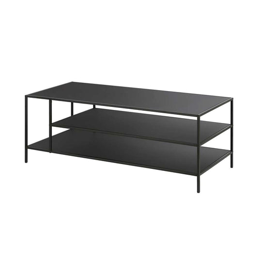 Hudson & Canal - Winthrop 46in Wide Rectangular Coffee Table with Metal Top in Blackened Bronze - CT0384 veiw 1