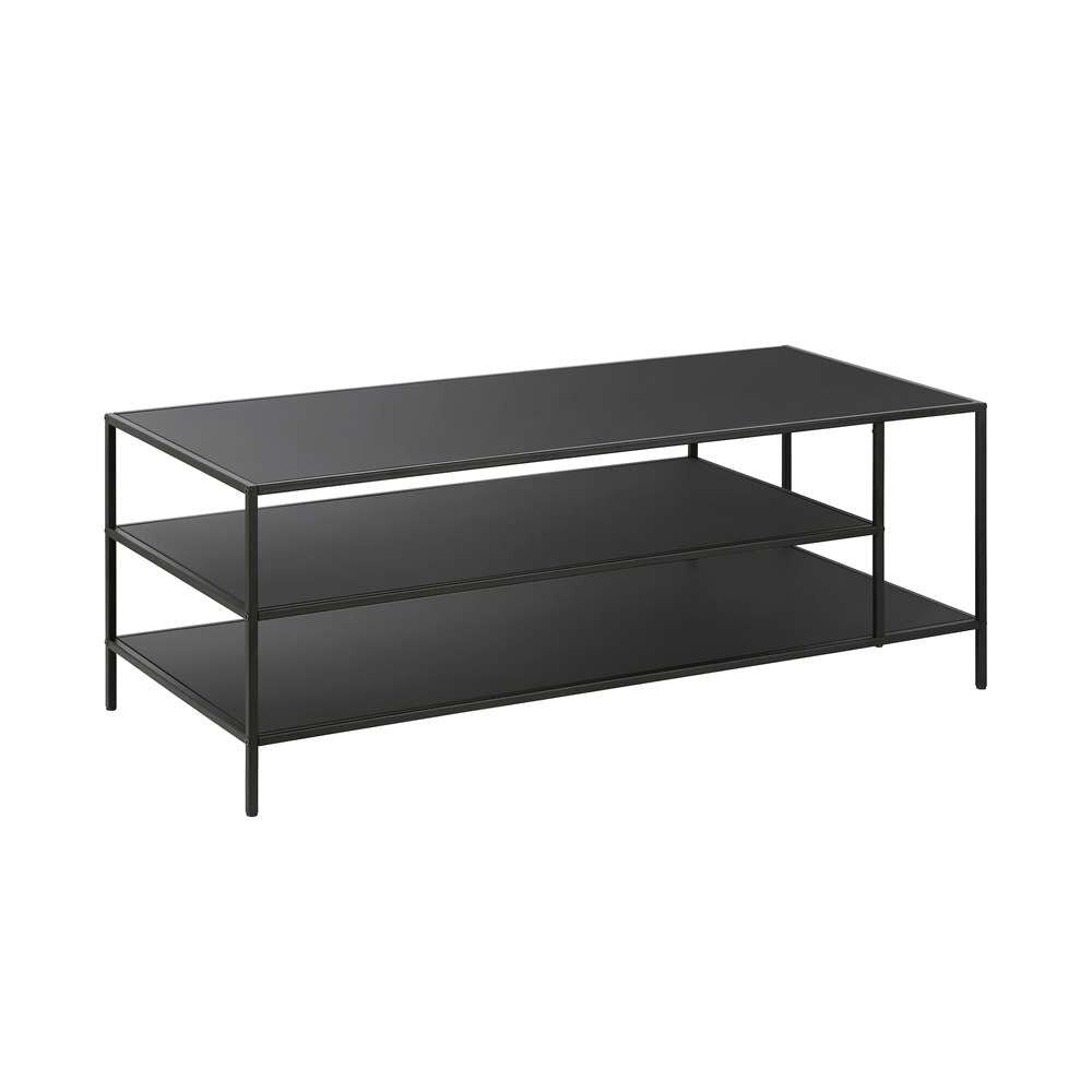 Hudson & Canal - Winthrop 46in Wide Rectangular Coffee Table with Metal Top in Blackened Bronze - CT0384 veiw 4