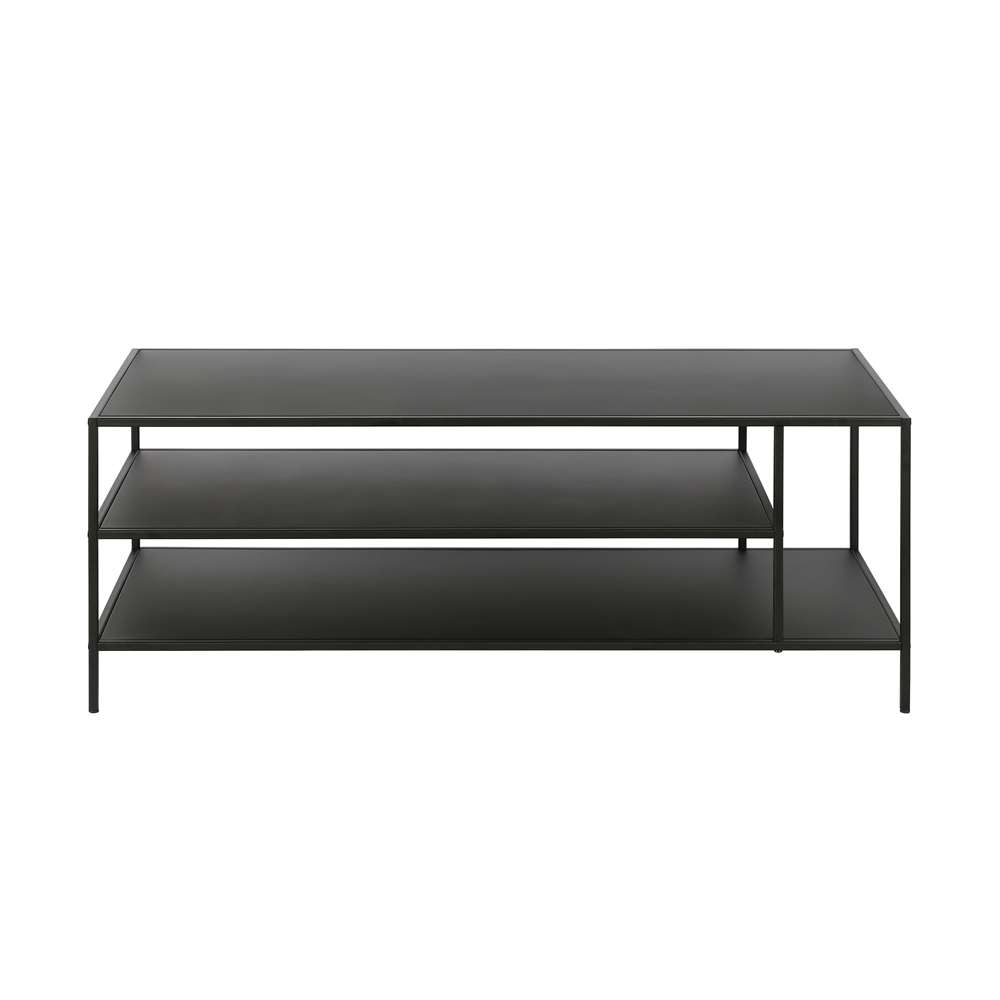 Hudson & Canal - Winthrop 46in Wide Rectangular Coffee Table with Metal Top in Blackened Bronze - CT0384 veiw 5
