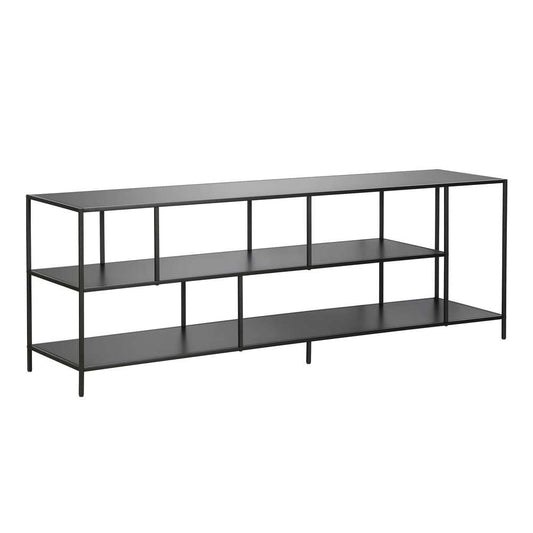 Hudson & Canal - Winthrop Rectangular TV Stand with Metal Shelves for TVs up to 75in in Blackened Bronze - TV0565 veiw 1