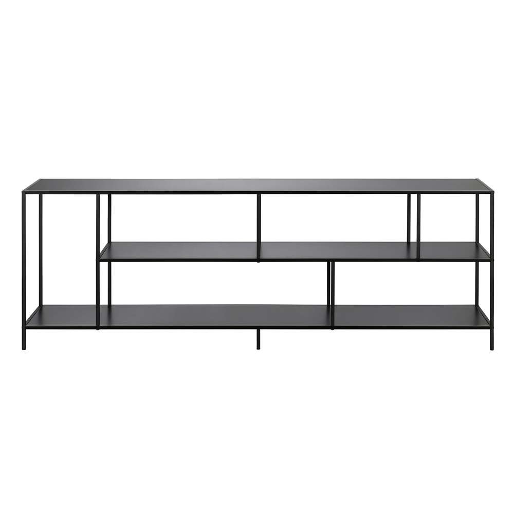 Hudson & Canal - Winthrop Rectangular TV Stand with Metal Shelves for TVs up to 75in in Blackened Bronze - TV0565 veiw 3