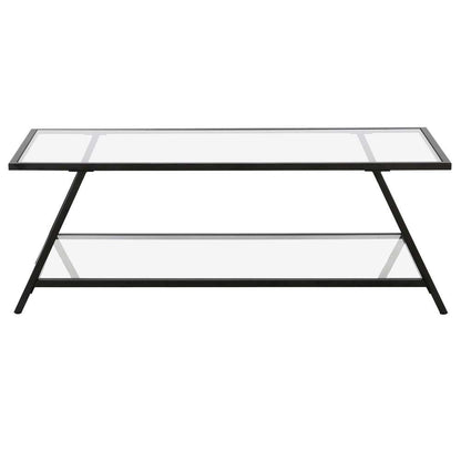 Hudson & Canal - Yair 48in Wide Rectangular Coffee Table in Blackened Bronze - CT1216 veiw 3