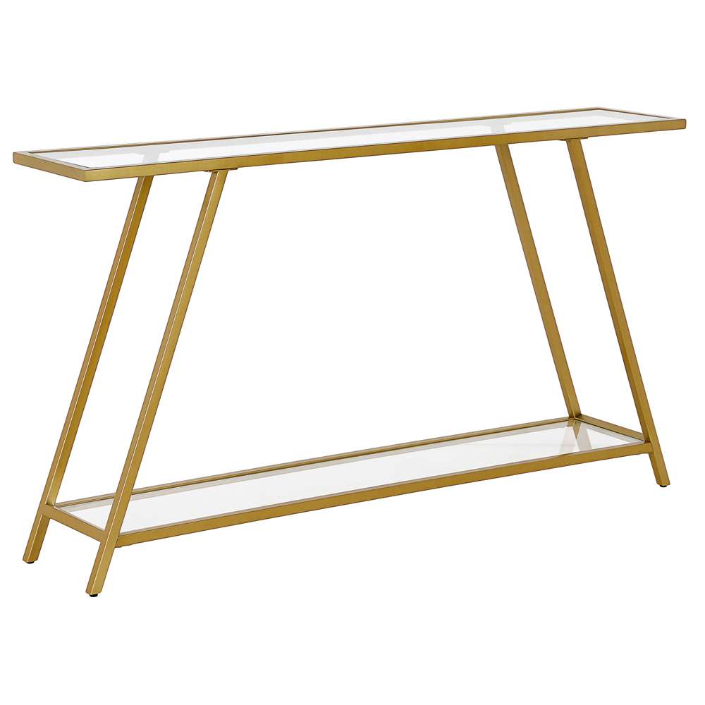 Hudson & Canal - Yair 52in Wide Rectangular Console Table in Brass - AT0993 veiw 1