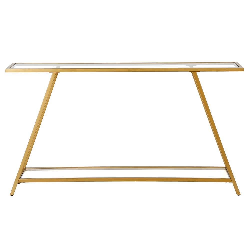 Hudson & Canal - Yair 52in Wide Rectangular Console Table in Brass - AT0993 veiw 3