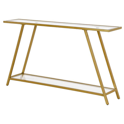 Hudson & Canal - Yair 52in Wide Rectangular Console Table in Brass - AT0993 veiw 4