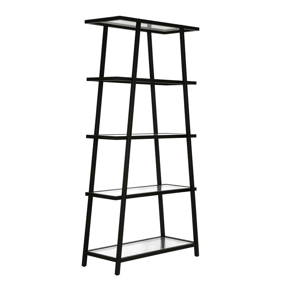 Hudson & Canal - Yair 70in Tall Rectangular Bookcase in Blackened Bronze - BK0450 veiw 1
