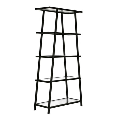 Hudson & Canal - Yair 70in Tall Rectangular Bookcase in Blackened Bronze - BK0450 veiw 1