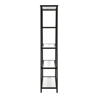 Hudson & Canal - Yair 70in Tall Rectangular Bookcase in Blackened Bronze - BK0450 veiw 5