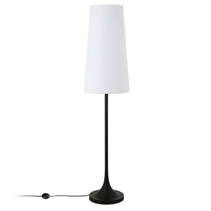 Hudson & Canal - Yana 60in Tall Floor Lamp with Fabric Shade in Blackened Bronze/White - FL0656 veiw 3