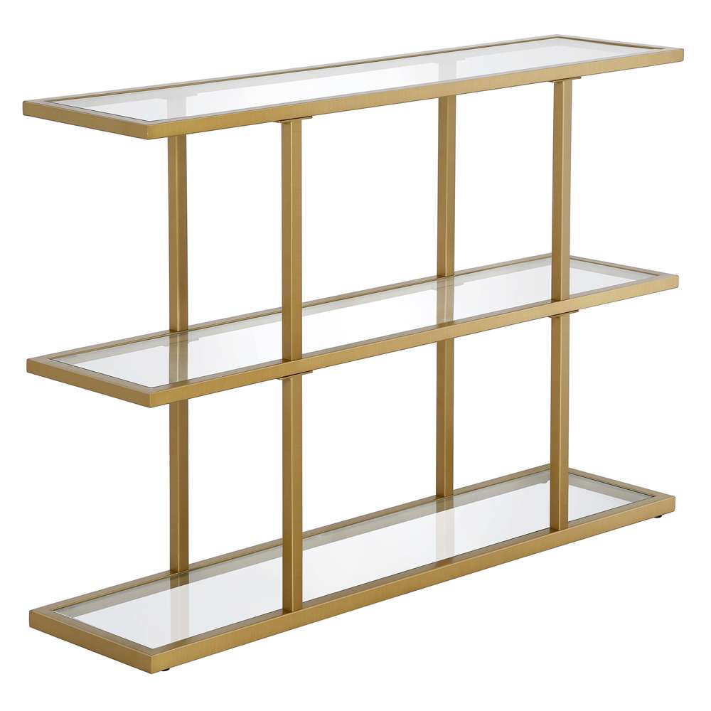 Hudson & Canal - Yeardley 42in Wide Rectangular Console Table in Brass - AT1114 veiw 1