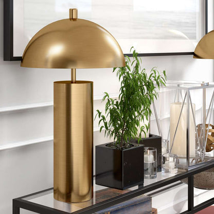 Hudson & Canal - York 27in Tall Table Lamp with Metal Shade in Brass/Brass - TL0721 veiw 2
