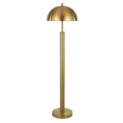 Hudson & Canal - York 58in Tall Floor Lamp with Metal Shade in Brass/Brass - FL0722 veiw 1