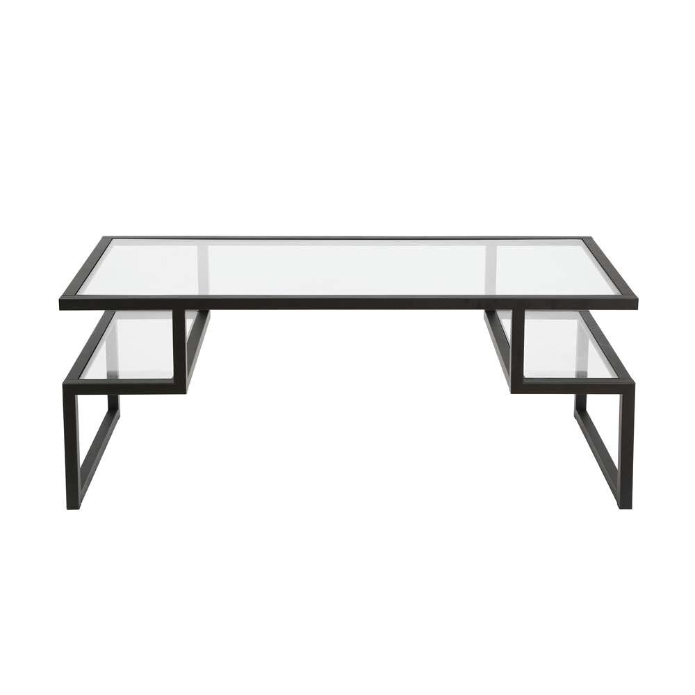 Hudson & Canal - Zander 45in Wide Rectangular Coffee Table in Blackened Bronze - CT0191 veiw 3