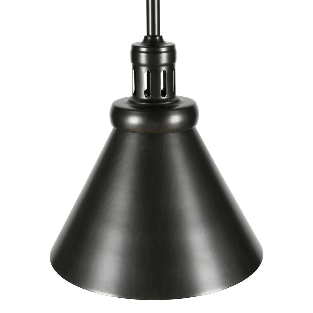 Hudson & Canal - Zeno 8.5in Wide Pendant with Metal Shade in Blackened Steel/Blackened Bronze - PD0720 veiw 3