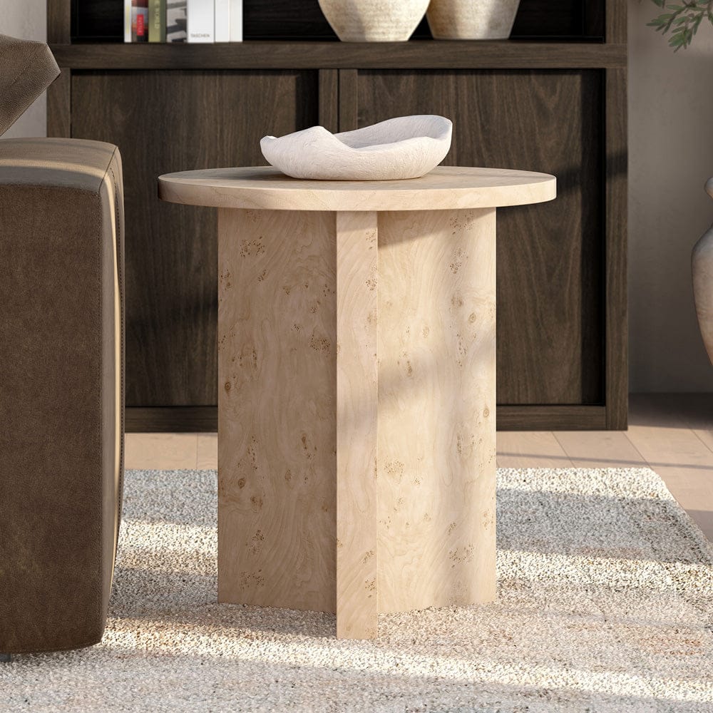 Hudson & Canal - Anders 20" Wide Burled Side Table in Blond Burl - ST2441 view 5