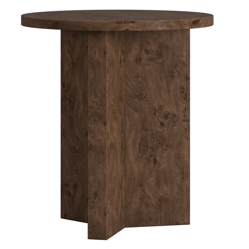 Hudson & Canal - Anders 20" Wide Burled Side Table in Espresso Burl - ST2439 view 3