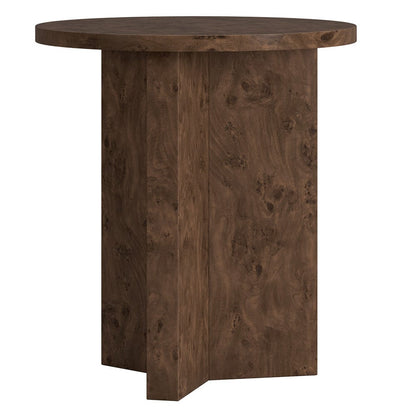 Hudson & Canal - Anders 20" Wide Burled Side Table in Espresso Burl - ST2439 view 3