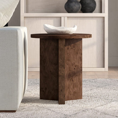 Hudson & Canal - Anders 20" Wide Burled Side Table in Espresso Burl - ST2439 view 5