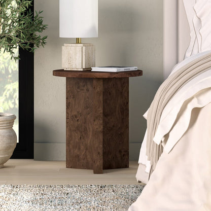 Hudson & Canal - Anders 20" Wide Burled Side Table in Espresso Burl - ST2439 view 6