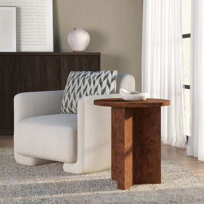 Hudson & Canal - Anders 20" Wide Burled Side Table in Walnut Burl - ST2440 view 7