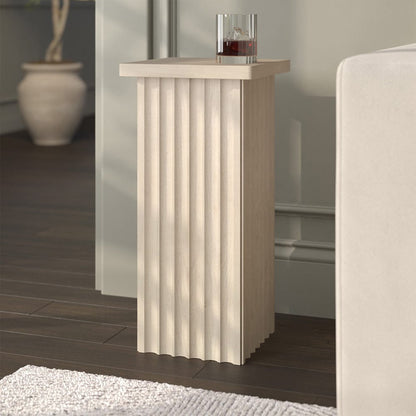 Hudson & Canal - Bourne 10.75" Wide Square Side Table in Alder White - ST2453 view 5