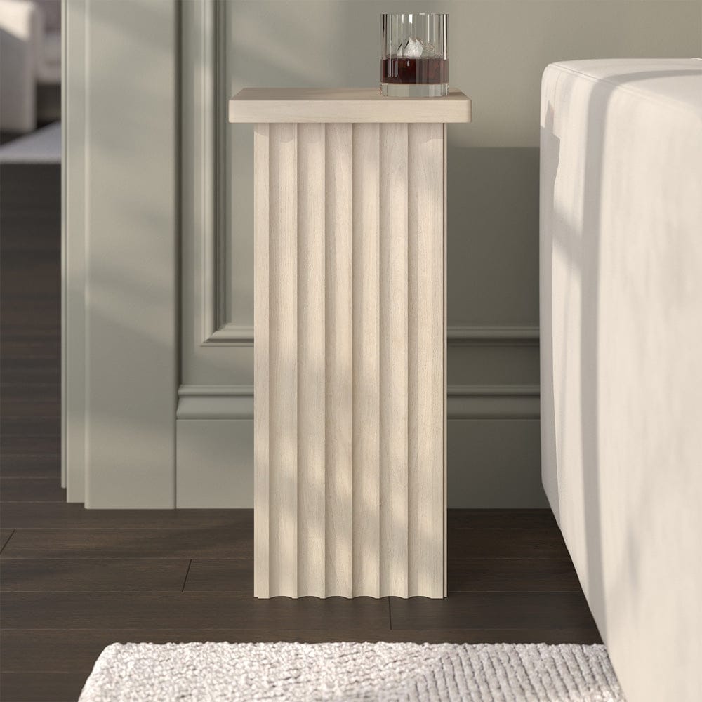 Hudson & Canal - Bourne 10.75" Wide Square Side Table in Alder White - ST2453 view 6