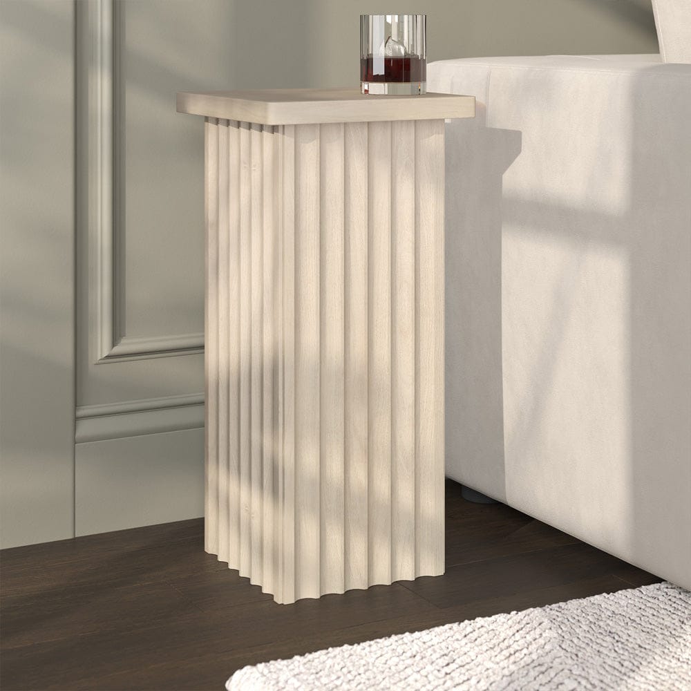 Hudson & Canal - Bourne 10.75" Wide Square Side Table in Alder White - ST2453 view 7
