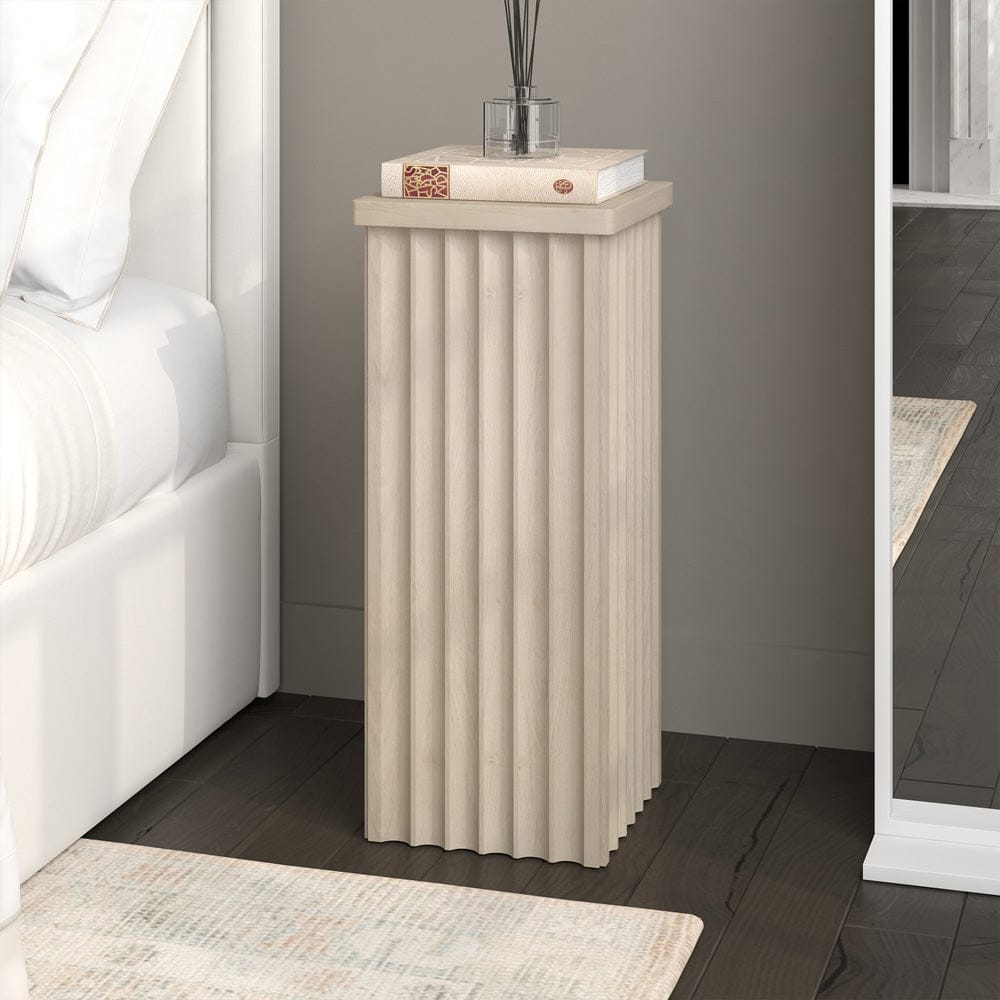 Hudson & Canal - Bourne 10.75" Wide Square Side Table in Alder White - ST2453 view 8