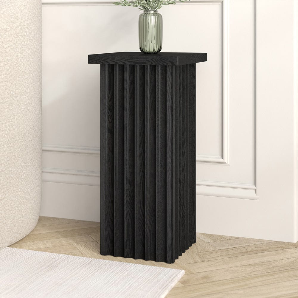 Hudson & Canal - Bourne 10.75" Wide Square Side Table in Black Grain - ST2452 view 5