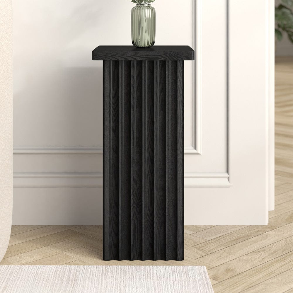 Hudson & Canal - Bourne 10.75" Wide Square Side Table in Black Grain - ST2452 view 6