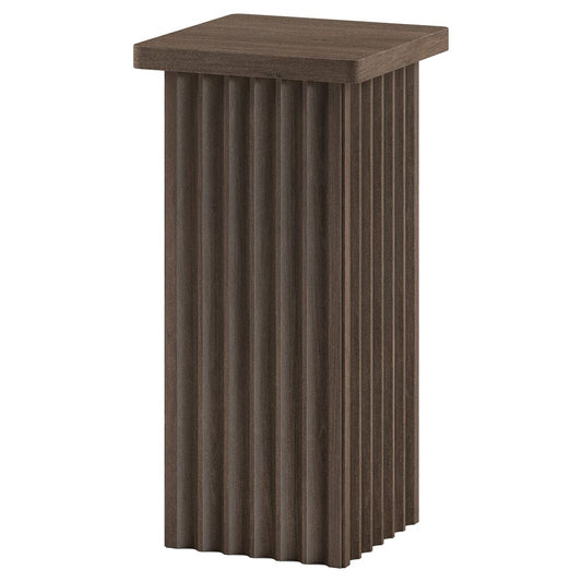 Hudson & Canal - Bourne 10.75" Wide Square Side Table in Brown Oak - ST2455 view 1