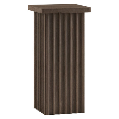 Hudson & Canal - Bourne 10.75" Wide Square Side Table in Brown Oak - ST2455 view 2
