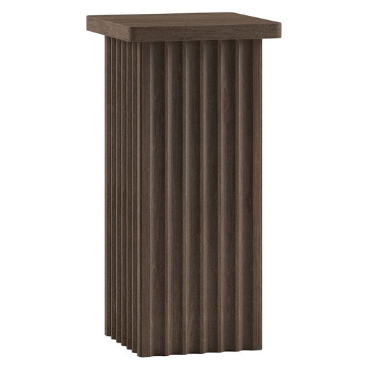 Hudson & Canal - Bourne 10.75" Wide Square Side Table in Brown Oak - ST2455 view 2