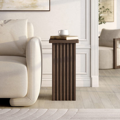 Hudson & Canal - Bourne 10.75" Wide Square Side Table in Brown Oak - ST2455 view 6