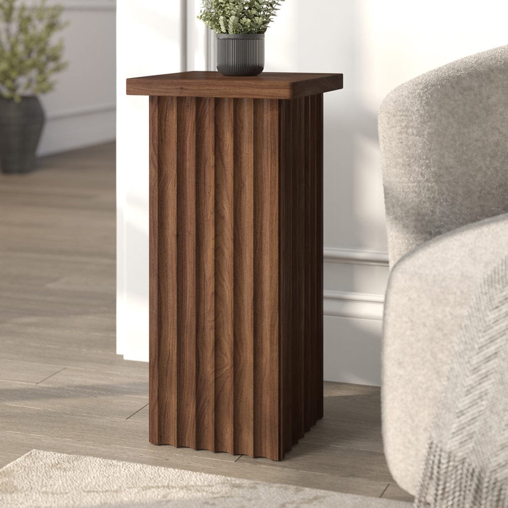 Hudson & Canal - Bourne 10.75" Wide Square Side Table in Satin Walnut - ST2454 view 5
